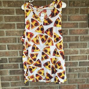 Tilly's Red and Yellow Pizza Graphic Tank